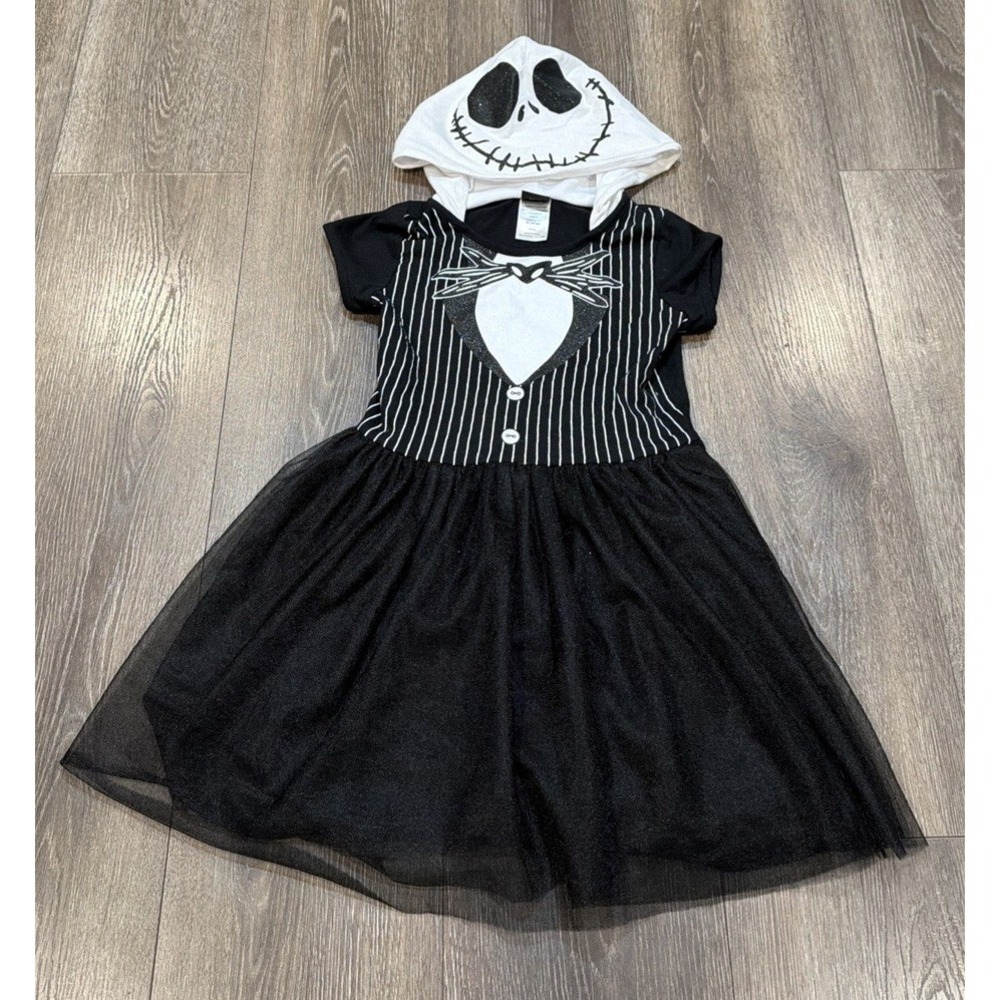 Jack Skellington Tutu Hooded Costume Dress M(7/8) Nightmare Before Christmas